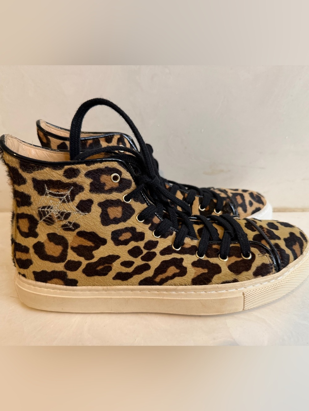 Charlotte  Olympia PURRRFECT leopard high tops size 36